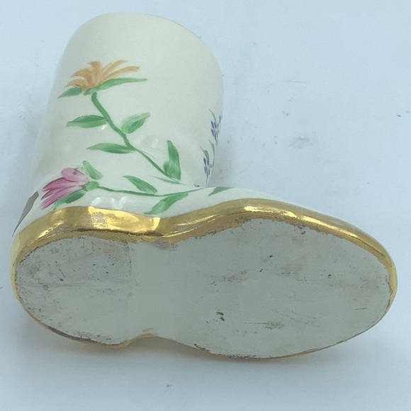 Vintage Knox Hand Painted Floral Boot Vase - Picture 7 of 9